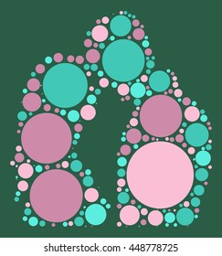 lover shape vector design by color point