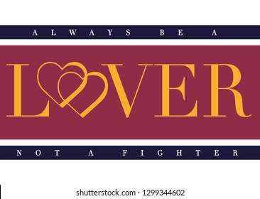 Lover slogan print