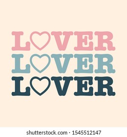 lover typography graphic desing print t-shirts,vector