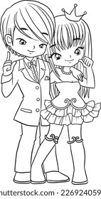 lover wedding cartoon doodle kawaii anime coloring page cute illustration clipart character chibi manga comic drawing line art free download png image