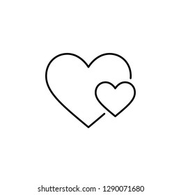 lovers  chatting heart  icon. Element of Valentine's Day icon for mobile concept and web apps. Detailed lovers  chatting heart  icon can be used for web and mobile
