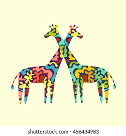 lovers color giraffes
