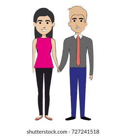 lovers couple avatars character