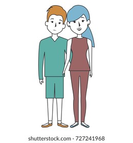 lovers couple avatars character