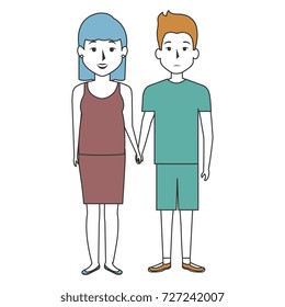 lovers couple avatars character