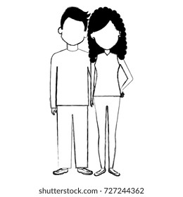 lovers couple avatars character