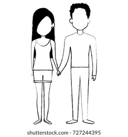 lovers couple avatars character