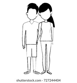 lovers couple avatars character