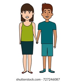lovers couple avatars character