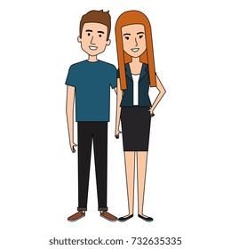 lovers couple avatars character