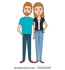 lovers couple avatars character
