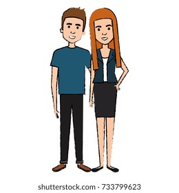 lovers couple avatars character