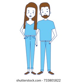 lovers couple avatars character