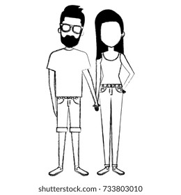 lovers couple avatars character