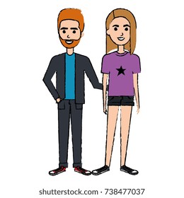 lovers couple avatars character