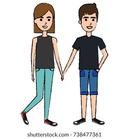 lovers couple avatars character