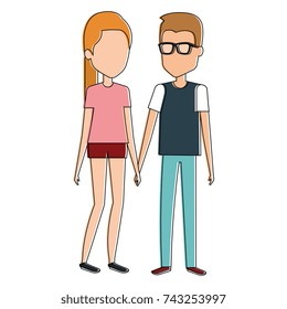 lovers couple avatars character