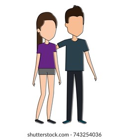 lovers couple avatars character