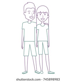 lovers couple avatars character