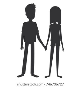 lovers couple avatars character