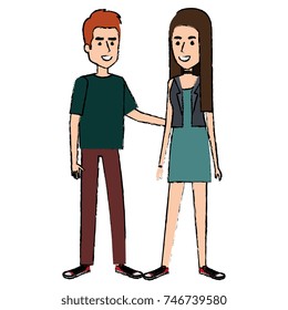 lovers couple avatars character