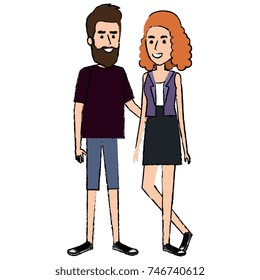 lovers couple avatars character
