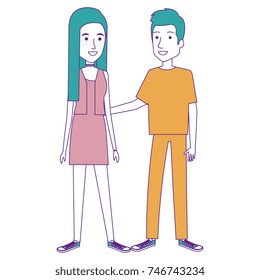lovers couple avatars character