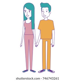 lovers couple avatars character