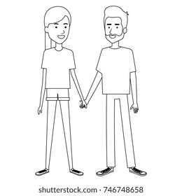 lovers couple avatars character