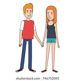lovers couple avatars character