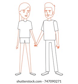 lovers couple avatars character