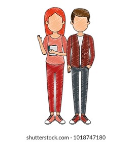 lovers couple avatars characters
