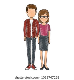 lovers couple avatars characters