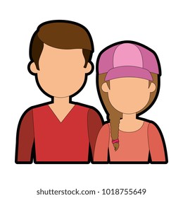 lovers couple avatars characters