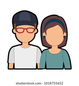 lovers couple avatars characters