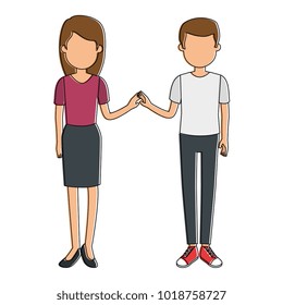 lovers couple avatars characters