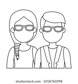 lovers couple avatars characters