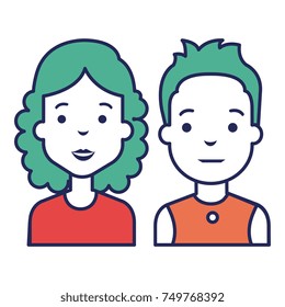 lovers couple avatars characters