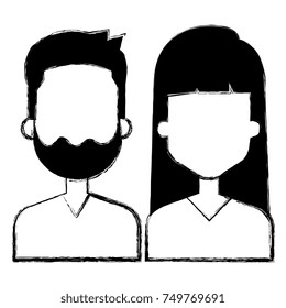 lovers couple avatars characters
