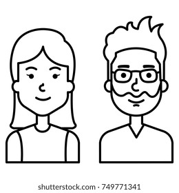 lovers couple avatars characters