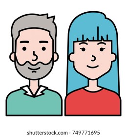 lovers couple avatars characters
