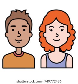 lovers couple avatars characters