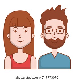 lovers couple avatars characters