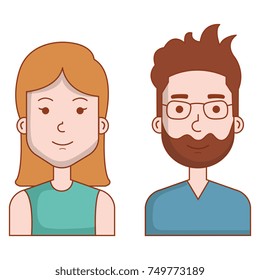 lovers couple avatars characters