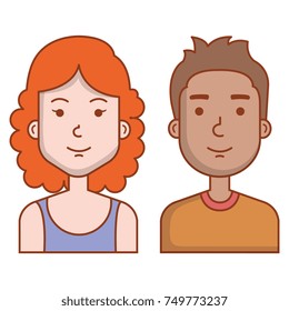 lovers couple avatars characters