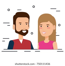 lovers couple avatars characters