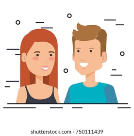 lovers couple avatars characters