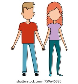 lovers couple avatars characters