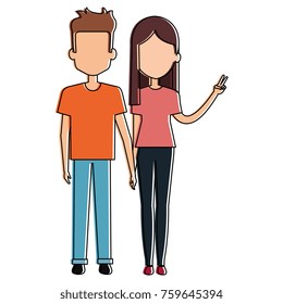lovers couple avatars characters