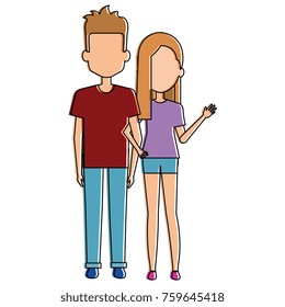 lovers couple avatars characters